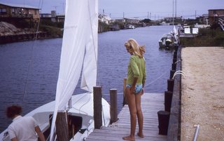 Philip E. Rosenberg slides - Long Beach Island - Loveladies Harbor - boat + Madeleine