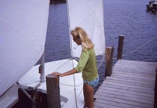 Philip E. Rosenberg slides - Long Beach Island - Loveladies Harbor - boat + Madeleine