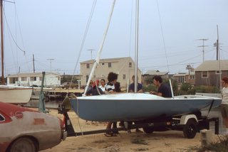 Philip E. Rosenberg slides - Long Beach Island - Loveladies Harbor - boat