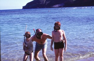 175 028. Philip E. Rosenberg slides - Hawaii + Betsy, Philip, Adam