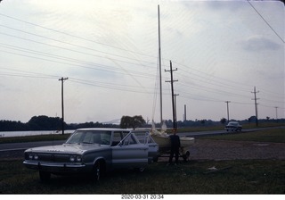 Adam, 1967 Dodge Coronet 440, boat on trailer