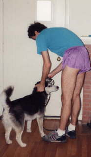 106 0w1. Pasadena -- Mark Voit and dog Sierra
