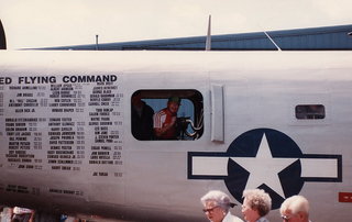 Adam in Air Force airplane window