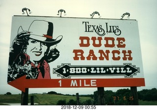 Texas Lil's Dude Ranch sign