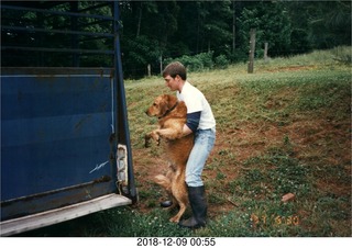 Joe and Vicki Hughes wedding + Joe and his dog