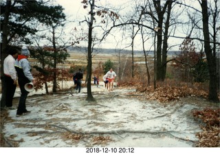 Kevin Parks running in snow