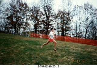 Kevin Parks running in snow