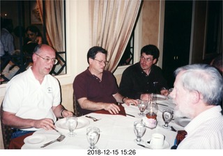 AMPS Dick Frenkiel dinner - Mac MacDonald + Bob Shoenweisner + Adam + Ruth Wiggins in Dick Frenkiel shirts