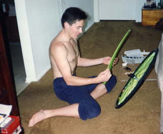354 1i1. Kevin Parks and his bicycle wheel