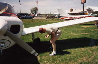 Adam checking fuel in N4372J