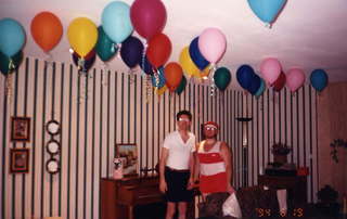 Scott Baker, Adam, and balloons