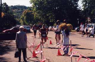 Afton, Adam finishing 10 Km race