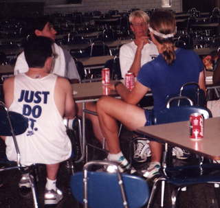 583 2e1. CHS XC 1996 -- cafeteria crowd