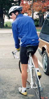 702 2w1. Shore AC XC 1997 -- Kevin Parks about to ride away