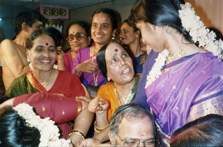 Satish-Geeta wedding in Madras, India - colorful temple