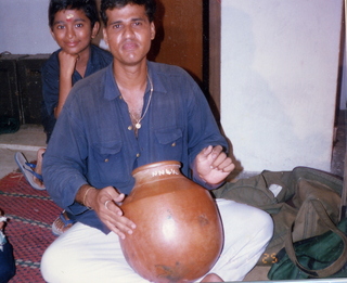 Satish & Geeta wedding in Madras, India - jug-shaped percussion instrument