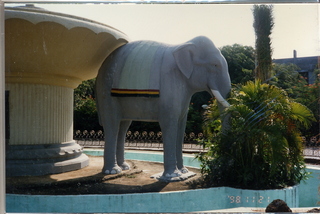 Satish & Geeta wedding in Madras, India - elephant statue at IIT Madras