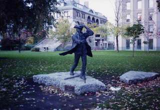 116 3p1. Montreal statue at McGill