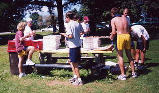 CHS XC guys eating pizza 3