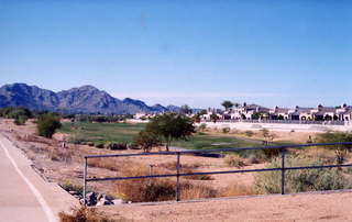 Golf course along aquaduct