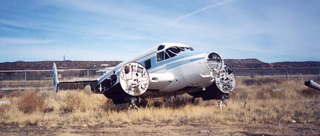 Globe, airplane in disrepair