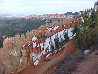 Bryce Canyon snowy slope