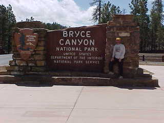 Bryce Canyon park entrance and Adam 1