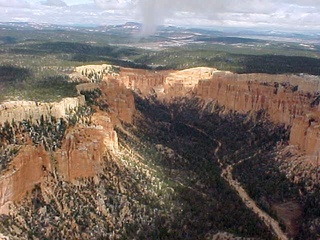 Bryce Canyon hoodoos aerial 2