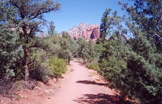 Sedona Sunrise Trail and distance rocks