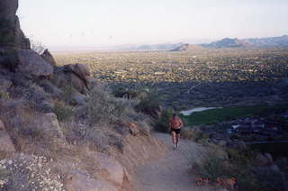 198 53k. Pinnacle Peak, Adam running