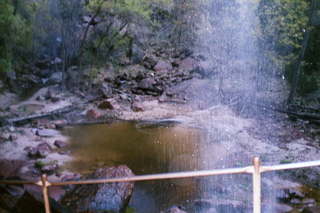 Zion National Park, Emerald Pond through waterfall 1