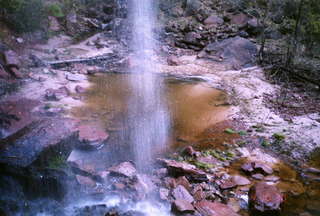 Zion National Park, Emerald Pond through waterfall 3