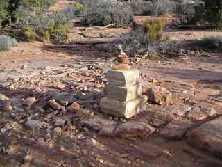 Canyonlands National Park - Grand View Point Overlook - rock cairn