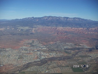 aerial --Virgin River and I-15 in Arizona