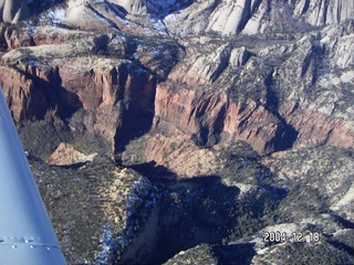 aerial -- Zion National Park -- Angel's Landing area