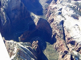 aerial -- Zion National Park -- Angel's Landing area