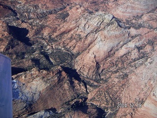 aerial -- Zion National Park -- East Rim area