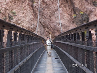 Grand Canyon -- friends at the Black Bridge tunnel -- South Kaibab