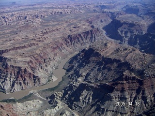 Colorado River canyon -- aerial