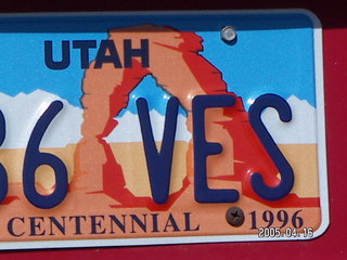 11 5eg. Arches National Park -- Utah License Plate with Delicate Arch