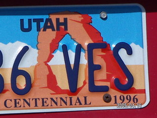 12 5eg. Arches National Park -- Utah License Plate with Delicate Arch