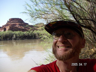 Canyonlands National Park -- Lathrop Trail -- Adam at the Colorado River