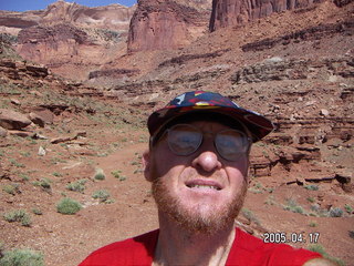 Grand Canyon -- Bright Angel trailhead -- tired Adam