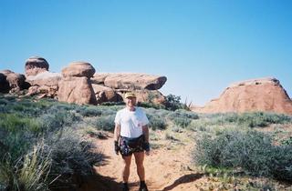 Arches National Park -- Adam in a hole in the rock