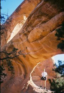 Arches National Park -- Adam in a hole in the rock