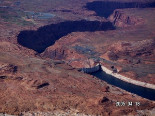 Lake Powell region -- aerial -- Glen Canyon dam