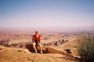 Canyonlands National Park -- tired Adam at Grand View