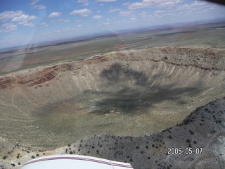 7 5f7. aerial -- meteor crater