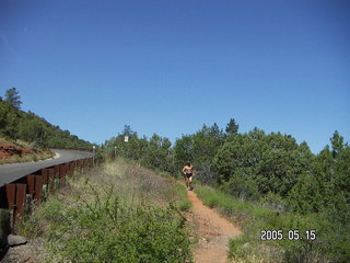 Sedona Airport trail -- Adam running