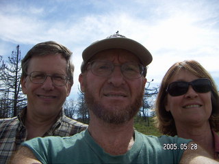 6 5fu. Loren, Adam, and Linda amid burnt trees